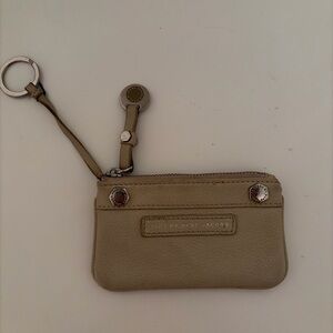 Marc by Marc Jacobs Beige Leather Key Pouch with Ring